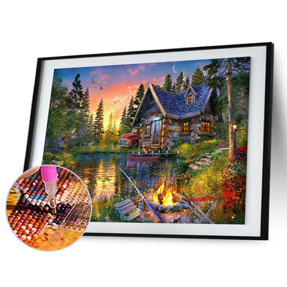 Mountain Water - Full Round Drill Diamond Painting 50*40CM