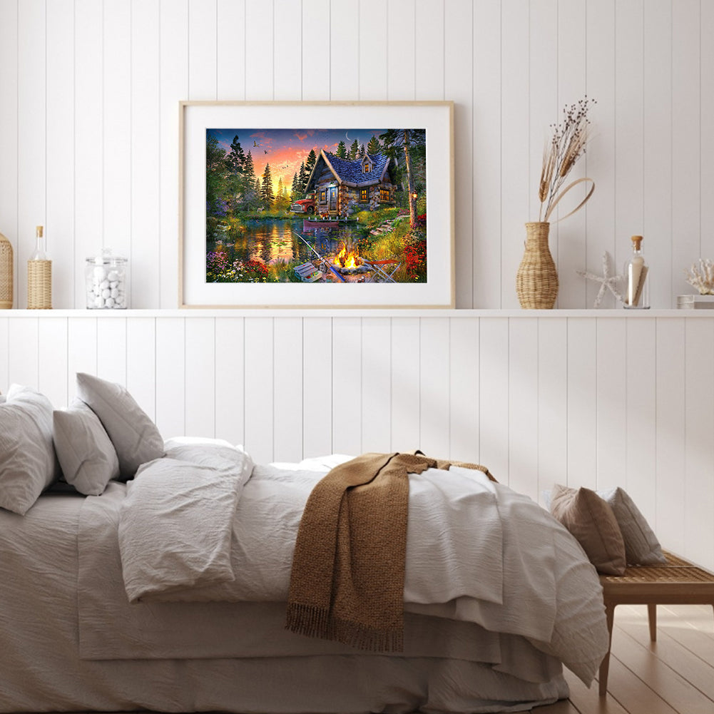 Mountain Water - Full Round Drill Diamond Painting 50*40CM