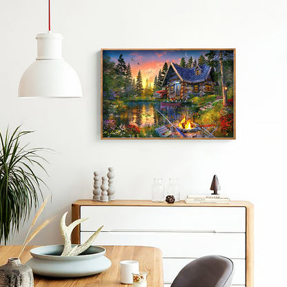 Mountain Water - Full Round Drill Diamond Painting 50*40CM