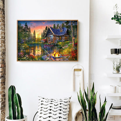 Mountain Water - Full Round Drill Diamond Painting 50*40CM