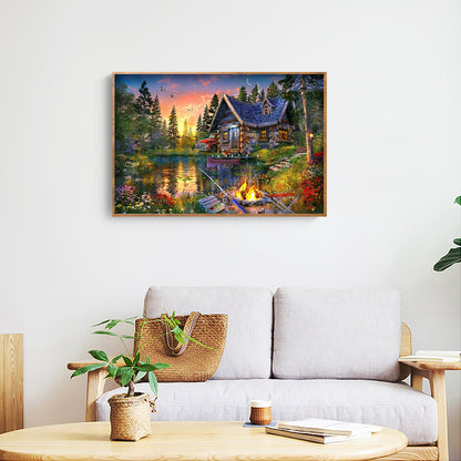 Mountain Water - Full Round Drill Diamond Painting 50*40CM