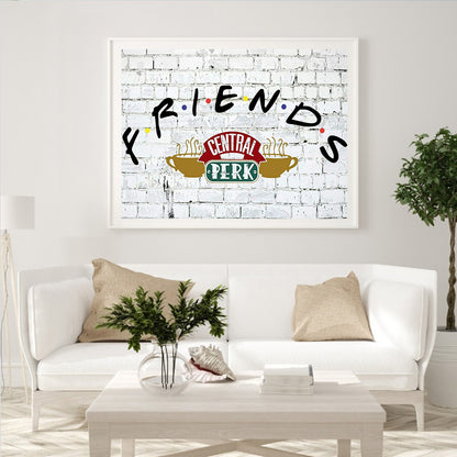 Letter Friend - Full Round Drill Diamond Painting 40*30CM