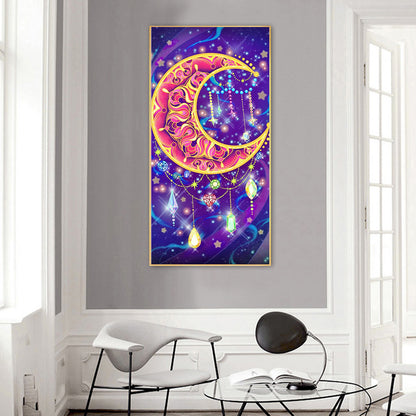 Moon Feather - Full Round Drill Diamond Painting 30*60CM