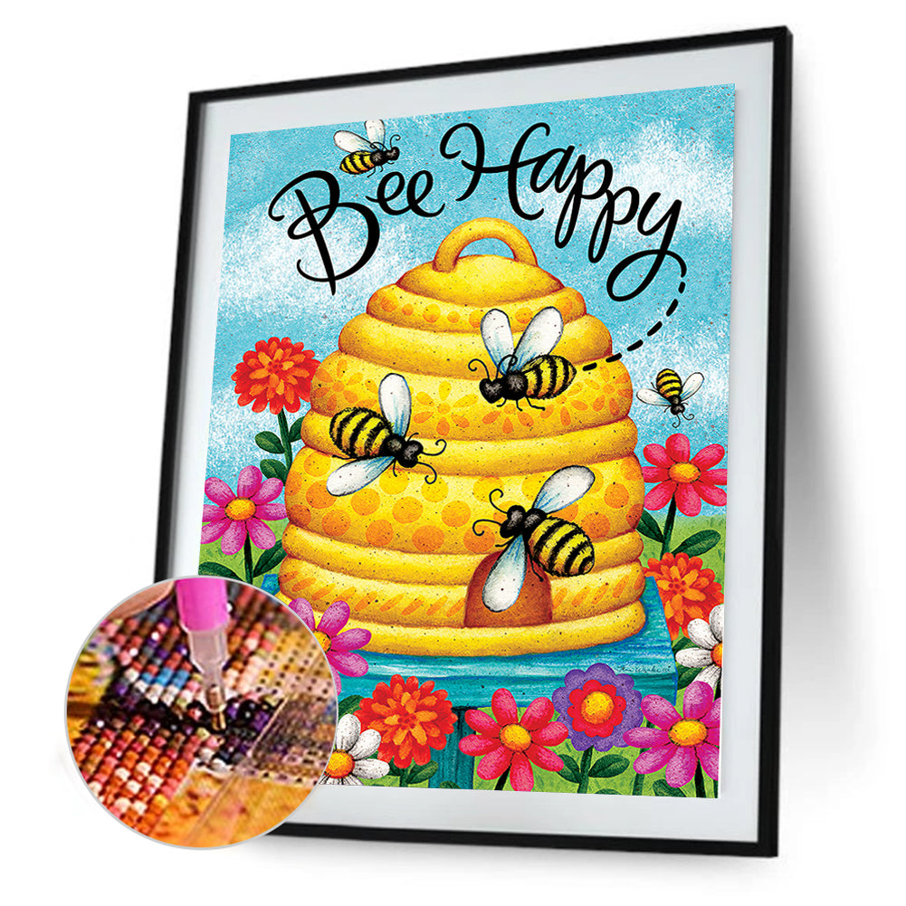 Bee - Full Round Drill Diamond Painting 30*40CM