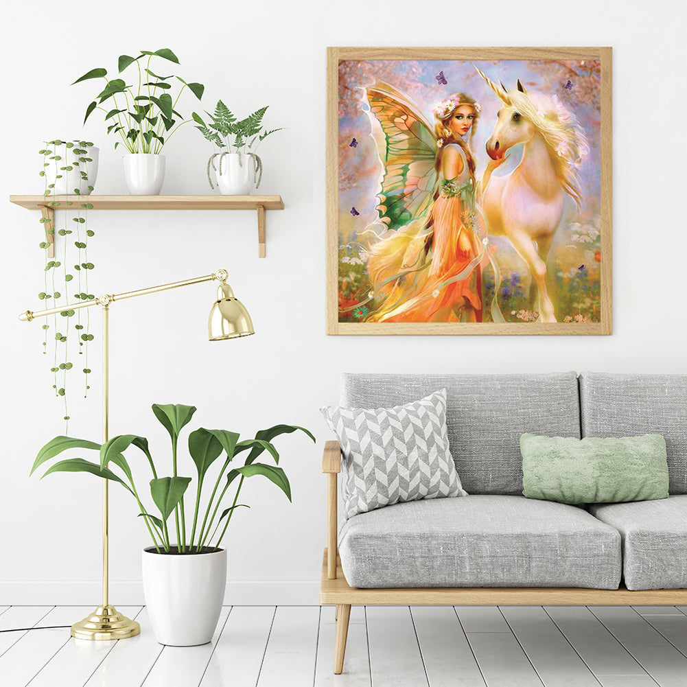 Butterfly Fairy - Full Round Drill Diamond Painting 40*40CM