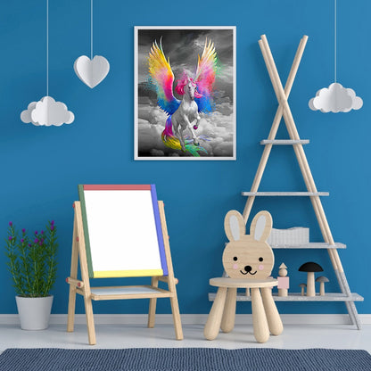 Cartoon Unicorn - Special Shaped Drill Diamond Painting 30*40CM