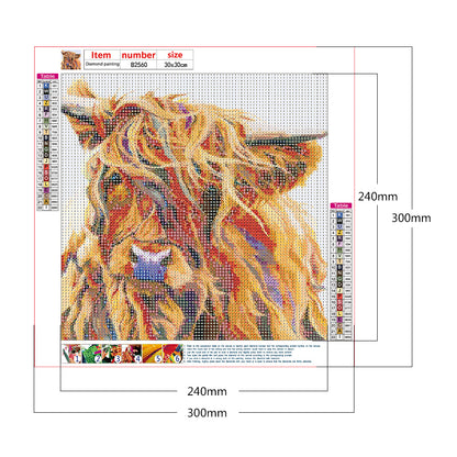 Cattle - Full Round Drill Diamond Painting 30*30CM