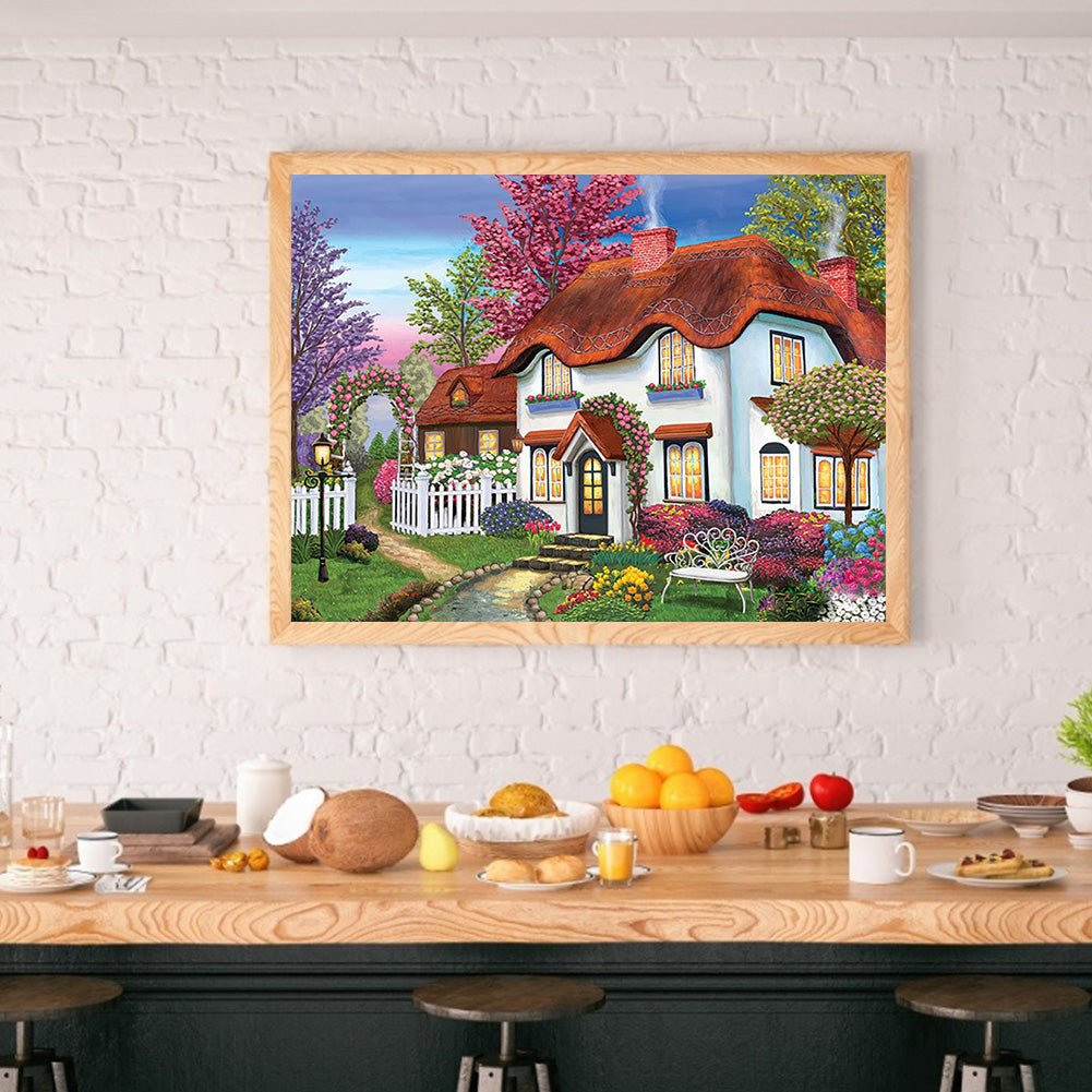 Village Car - Full Round Drill Diamond Painting 40*30CM