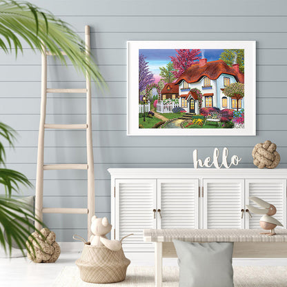 Village Car - Full Round Drill Diamond Painting 40*30CM