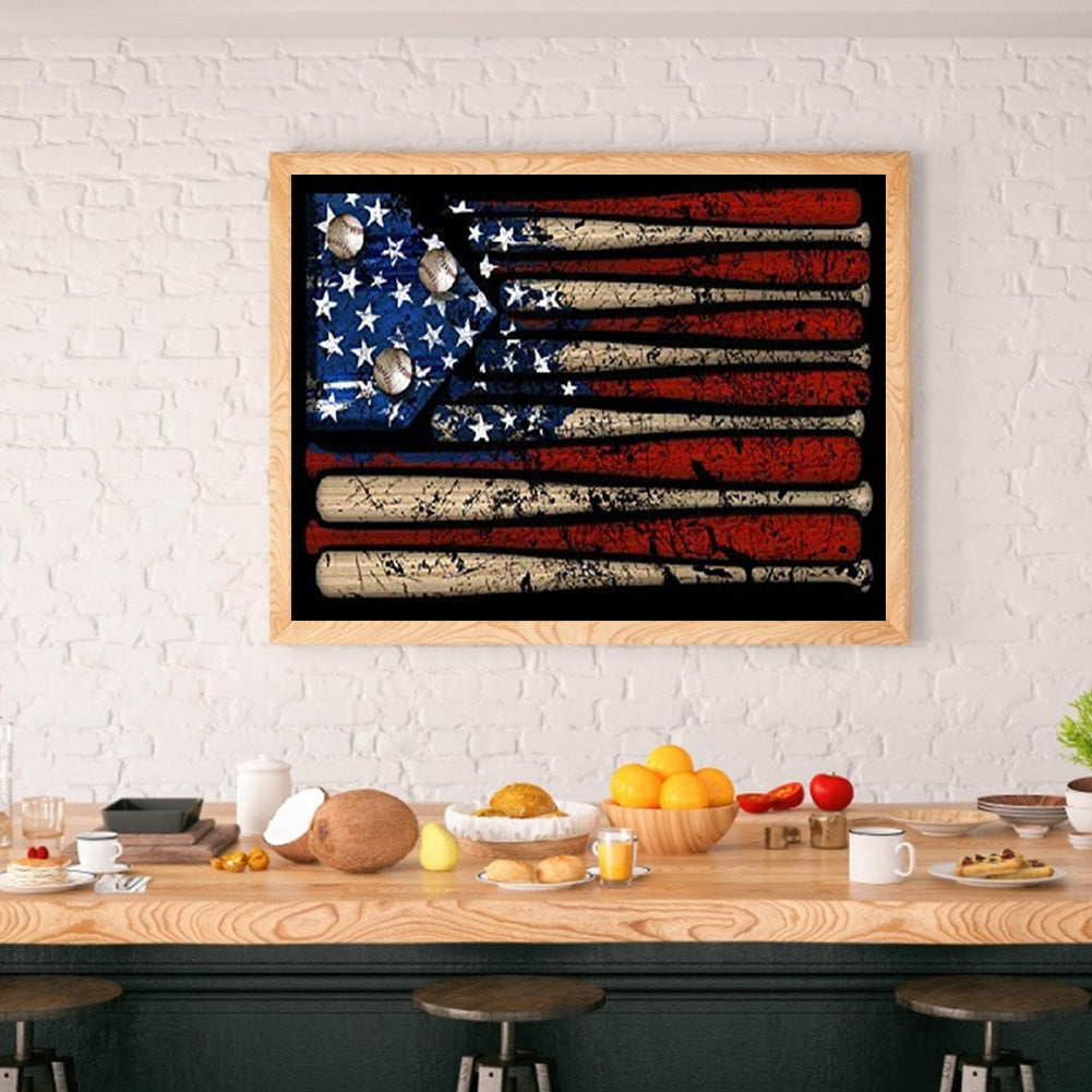 Nail Flag - Full Round Drill Diamond Painting 40*30CM
