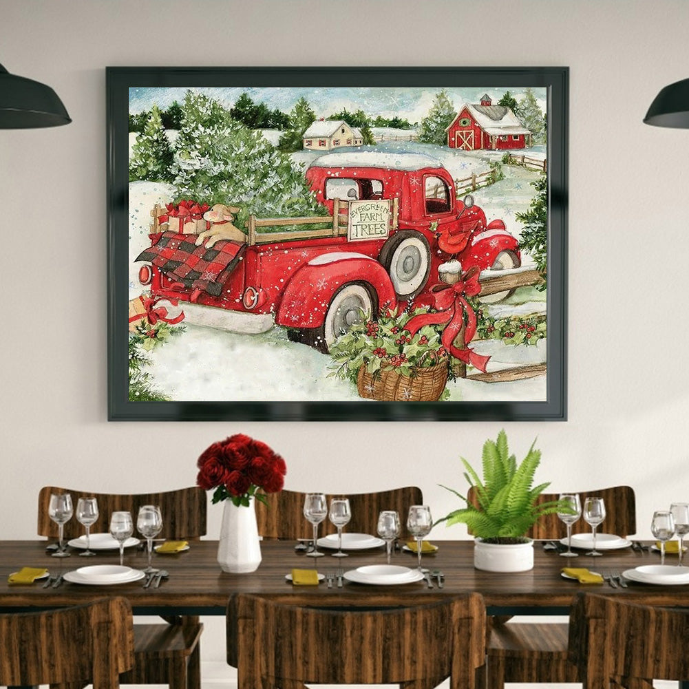 Red Car - Full Square Drill Diamond Painting 40*30CM