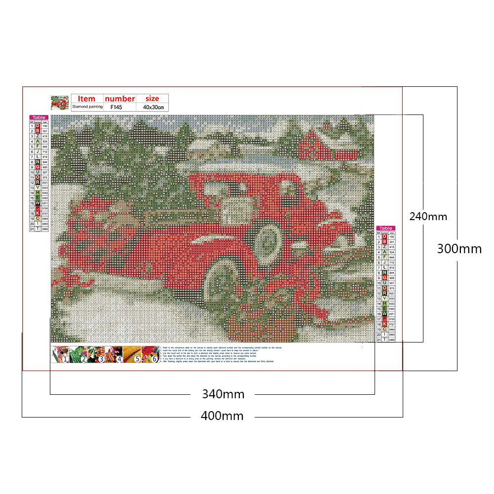 Red Car - Full Square Drill Diamond Painting 40*30CM