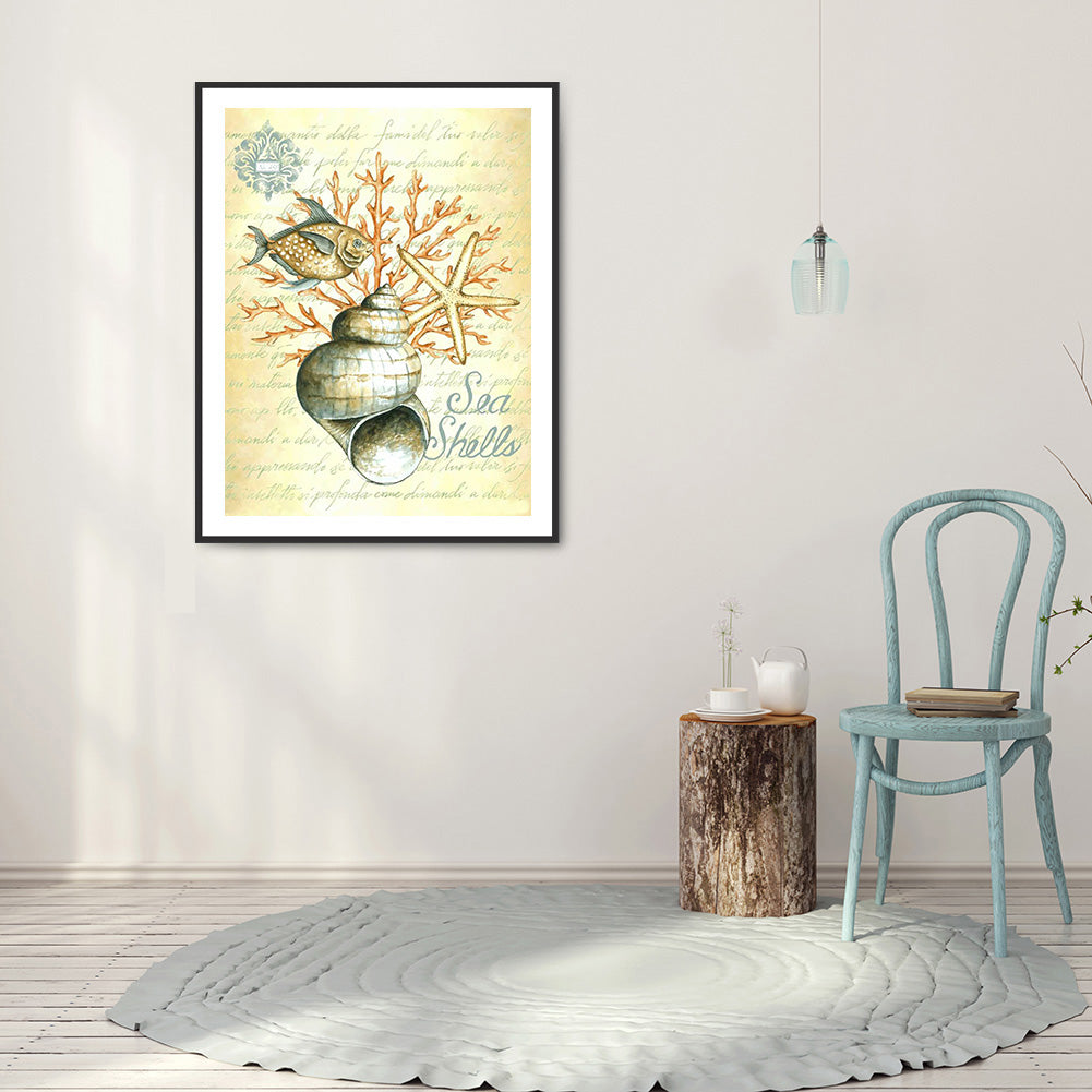 Shell Conch - Full Round Drill Diamond Painting 30*40CM