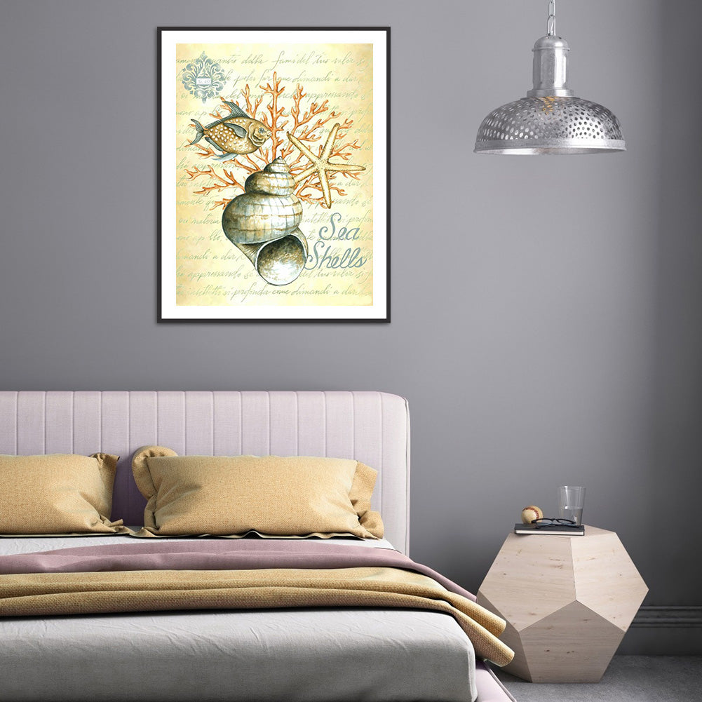 Shell Conch - Full Round Drill Diamond Painting 30*40CM