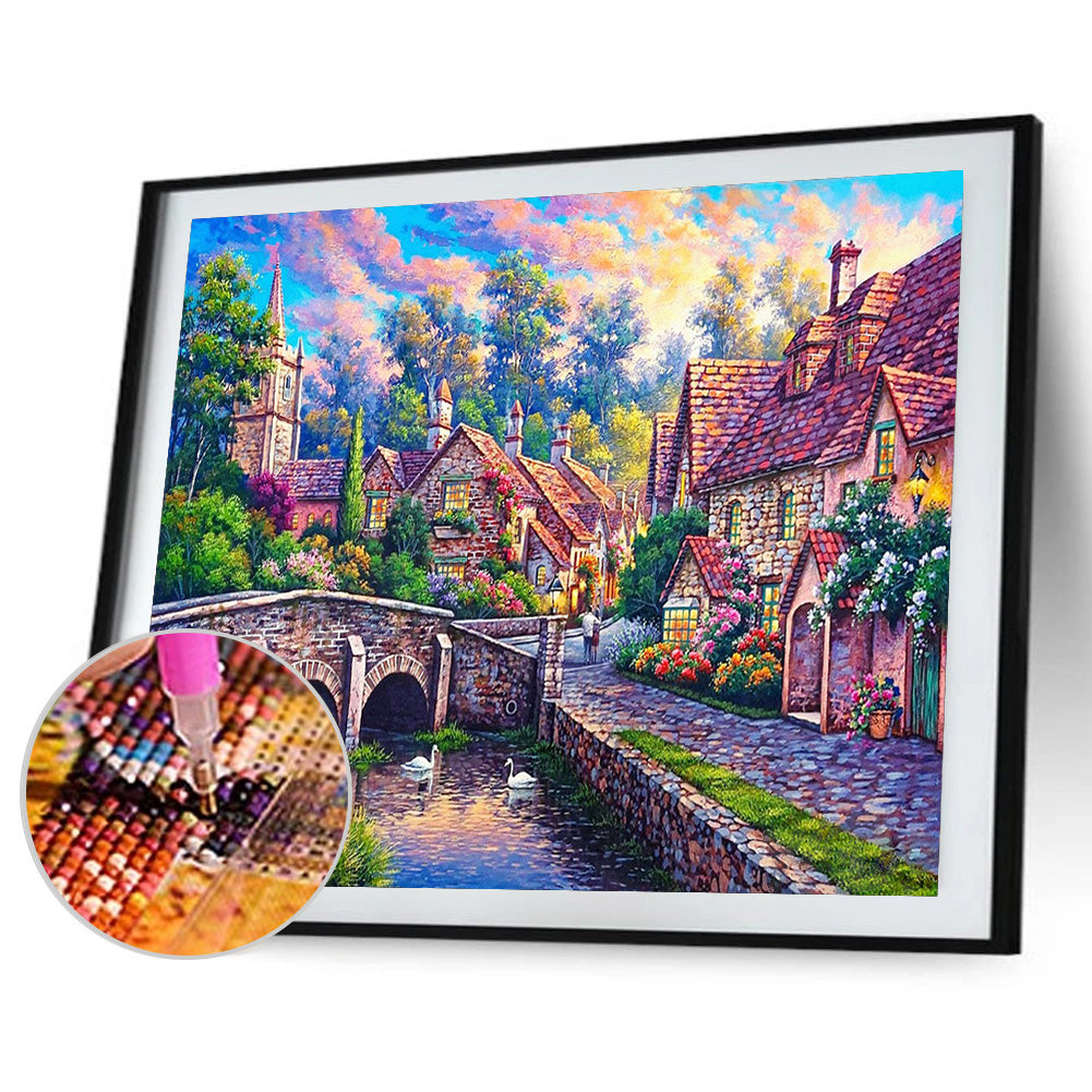 House Scenery - Full Round Drill Diamond Painting 40*30CM