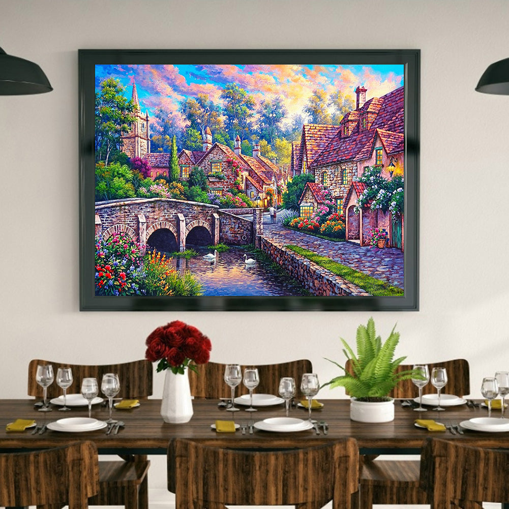 House Scenery - Full Round Drill Diamond Painting 40*30CM