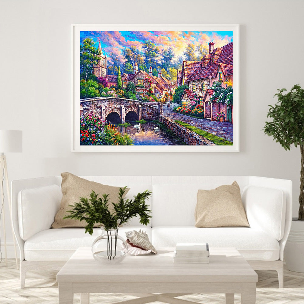 House Scenery - Full Round Drill Diamond Painting 40*30CM