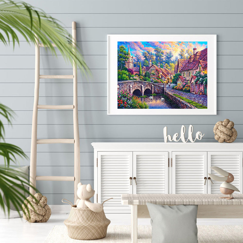 House Scenery - Full Round Drill Diamond Painting 40*30CM