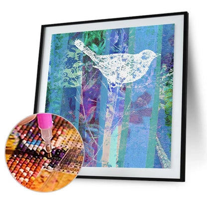 Bird Butterfly - Full Round Drill Diamond Painting 40*40CM