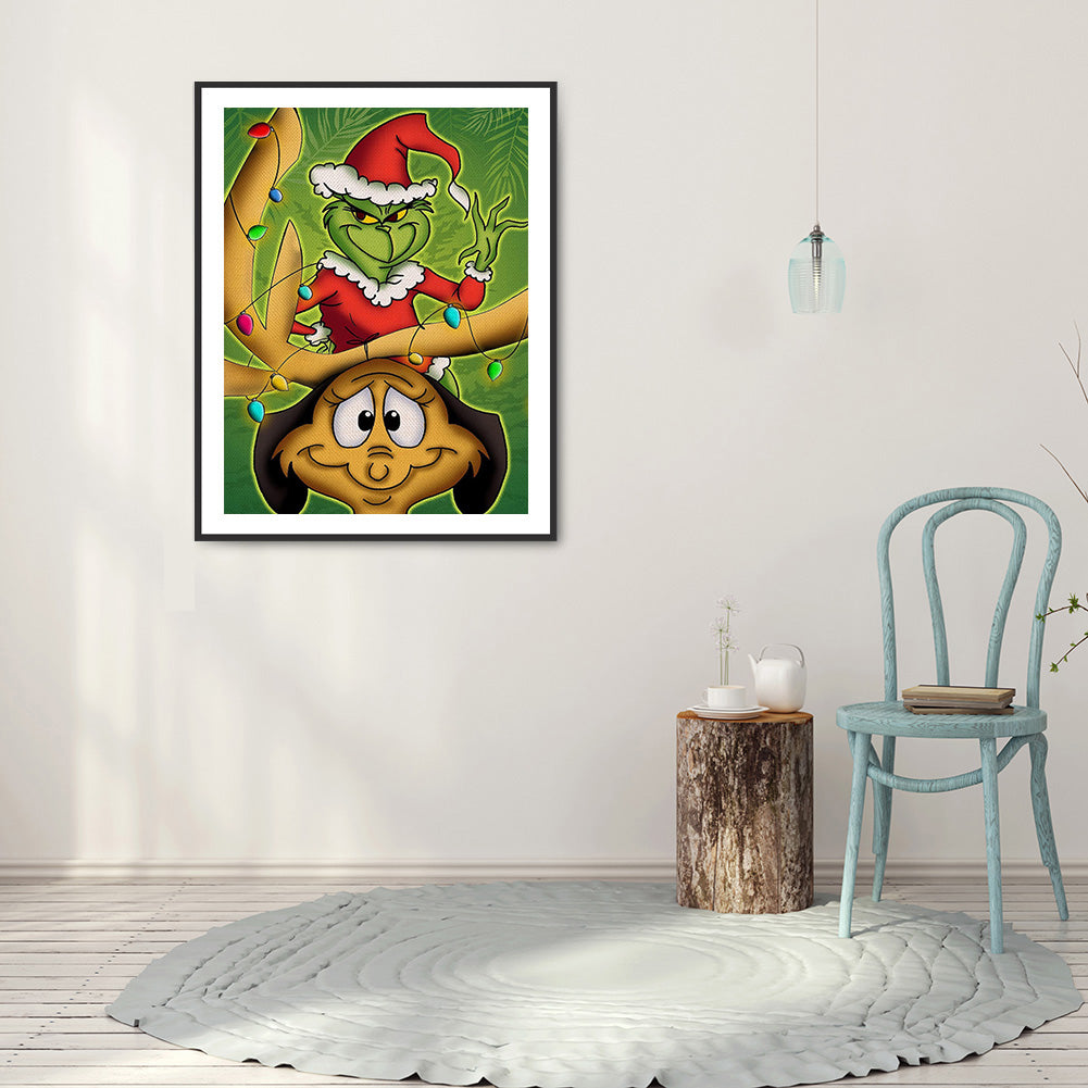 Grinch Monster - Full Round Drill Diamond Painting 30*40CM
