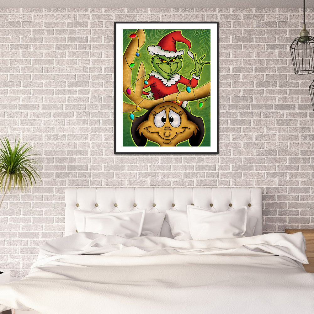 Grinch Monster - Full Round Drill Diamond Painting 30*40CM