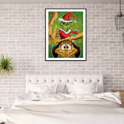 Grinch Monster - Full Round Drill Diamond Painting 30*40CM