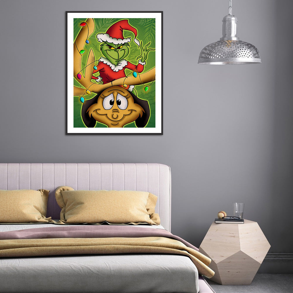 Grinch Monster - Full Round Drill Diamond Painting 30*40CM