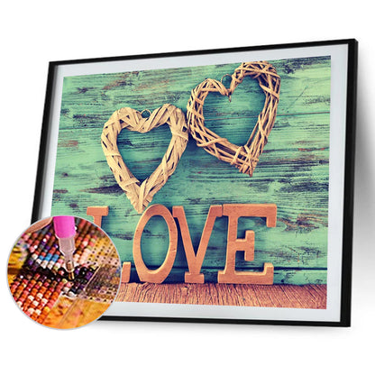 Love Heart - Full Round Drill Diamond Painting 40*30CM