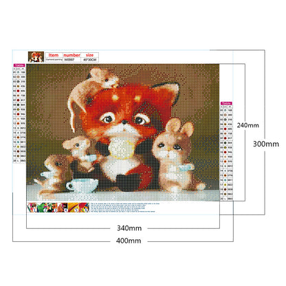 Cute Animal - Full Round Drill Diamond Painting 40*30CM