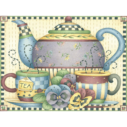 Teapot - Full Round Drill Diamond Painting 40*30CM