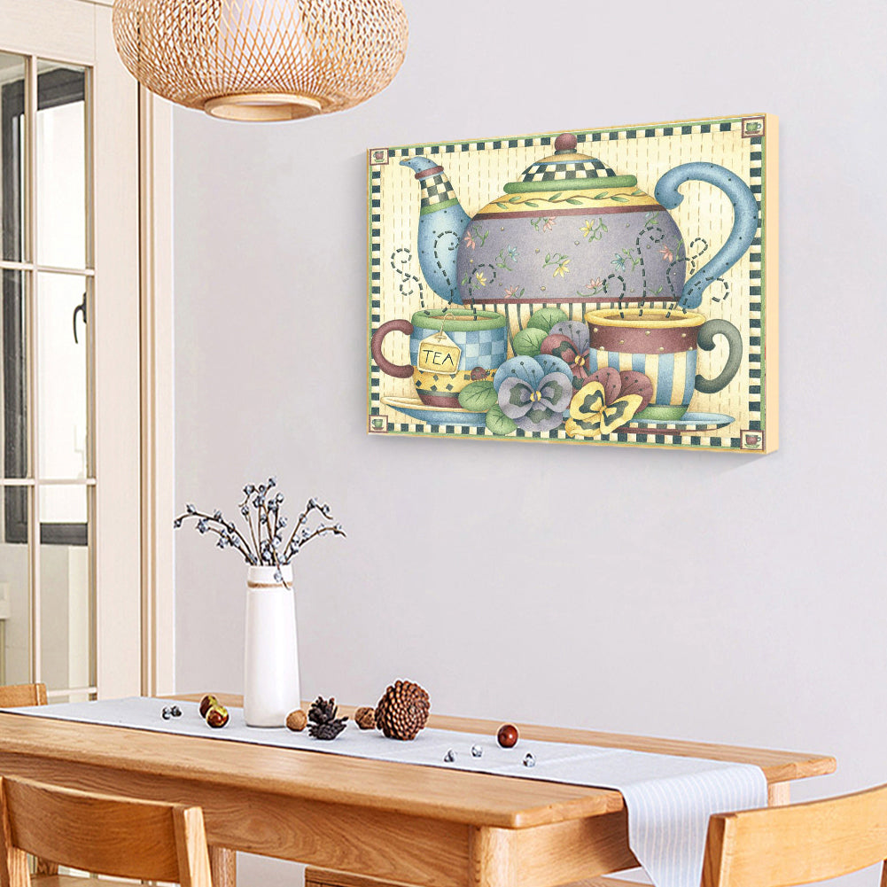 Teapot - Full Round Drill Diamond Painting 40*30CM
