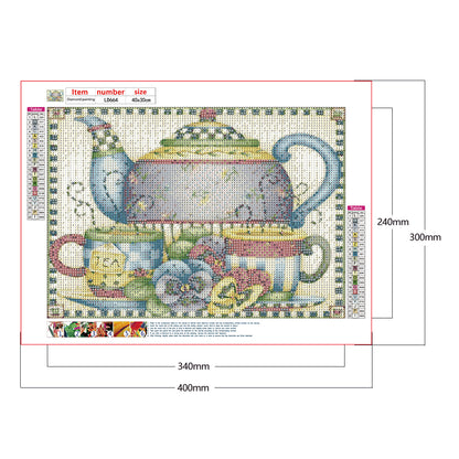 Teapot - Full Round Drill Diamond Painting 40*30CM