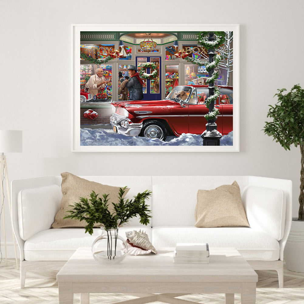 Christmas Snow - Full Round Drill Diamond Painting 50*40CM