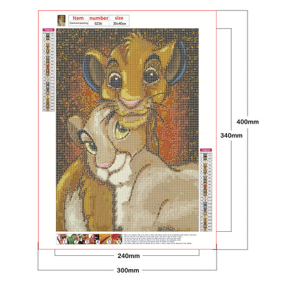 Lion - Full Round Drill Diamond Painting 30*40CM