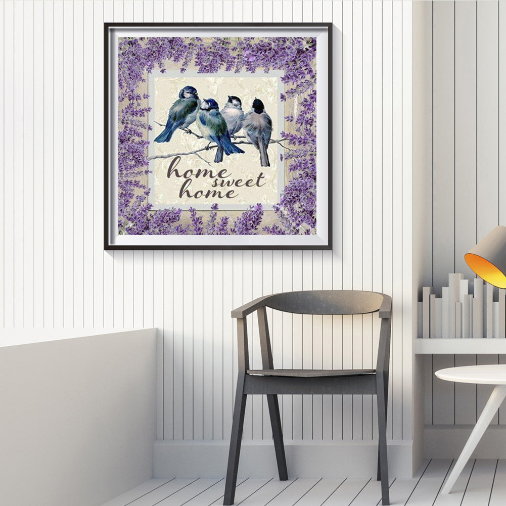 Lavender Bird - Full Round Drill Diamond Painting 30*30CM