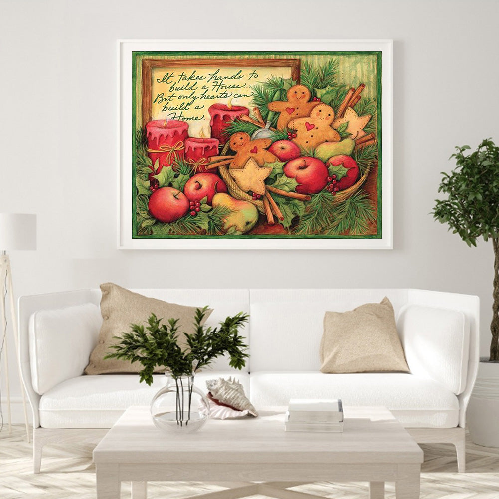 Gingerbread Man - Full Round Drill Diamond Painting 40*30CM