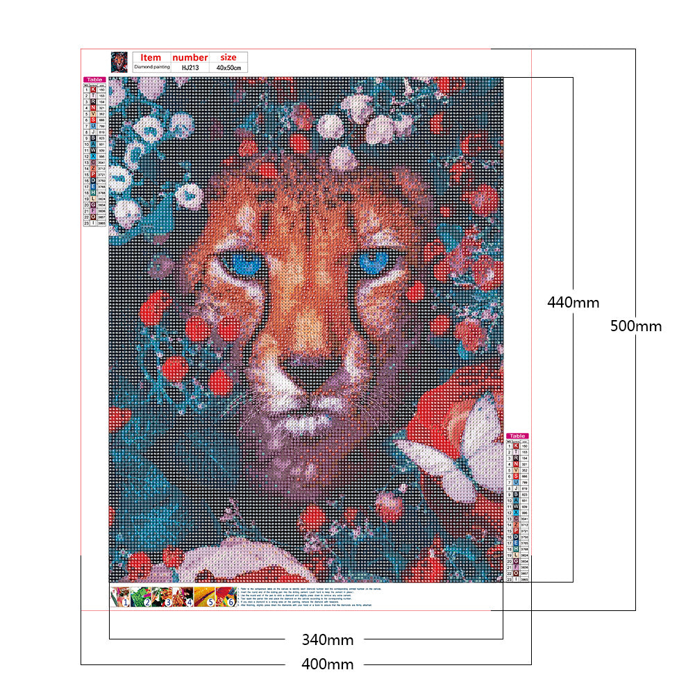 Cheetah - Full Round Drill Diamond Painting 40*50CM