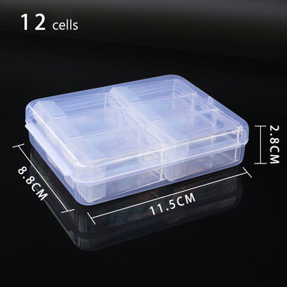 Square Diamond Painting Box Transparent Nail Beads Storage Case Container