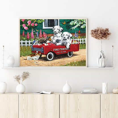 Spotted Dog - Full Round Drill Diamond Painting 40*30CM
