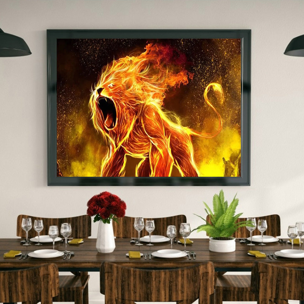 Lion - Full Square Drill Diamond Painting 40*30CM