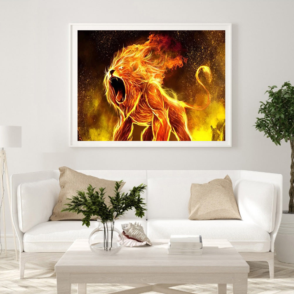 Lion - Full Square Drill Diamond Painting 40*30CM