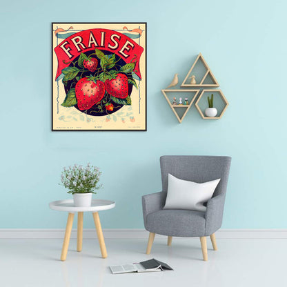 Retro Strawberry - Full Round Drill Diamond Painting 35*40CM