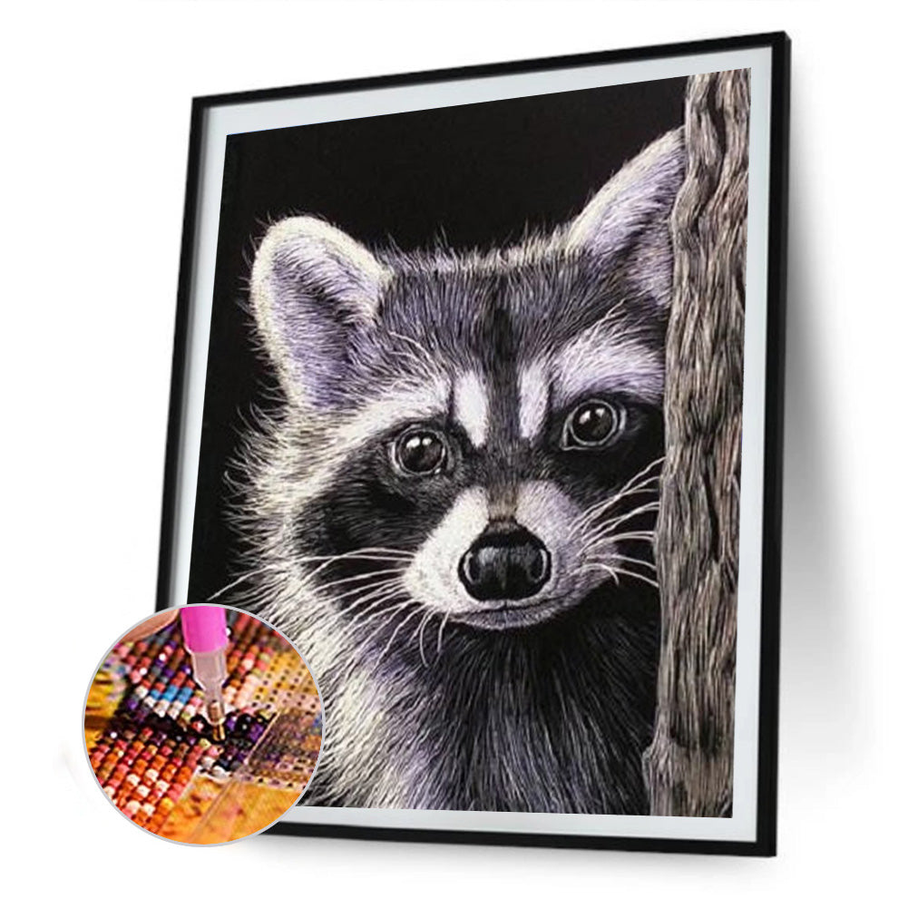 Dog Raccoon - Full Round Drill Diamond Painting 30*40CM