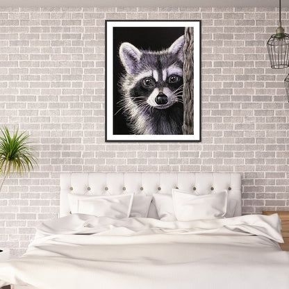 Dog Raccoon - Full Round Drill Diamond Painting 30*40CM