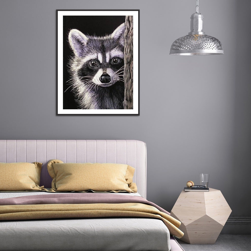 Dog Raccoon - Full Round Drill Diamond Painting 30*40CM