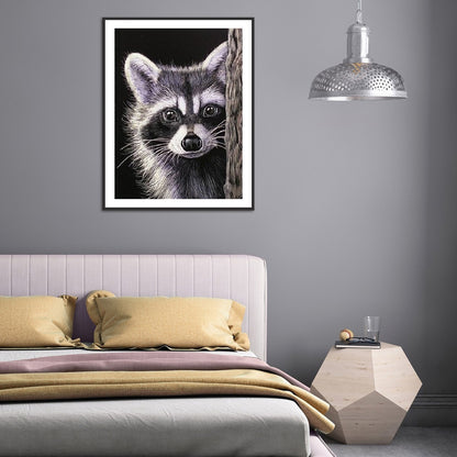 Dog Raccoon - Full Round Drill Diamond Painting 30*40CM
