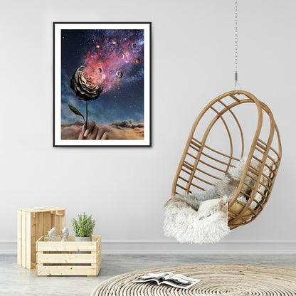 Starry Moon - Full Round Drill Diamond Painting 30*40CM