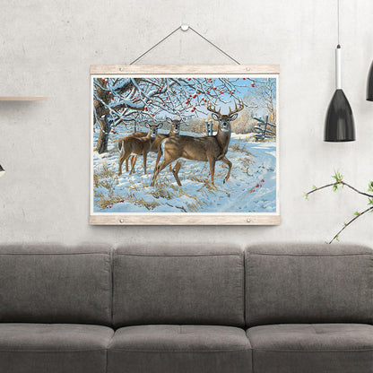 Deer - Full Round Drill Diamond Painting 40*30CM