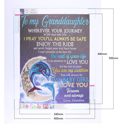 English Letter - Special Shaped Drill Diamond Painting 40*50CM