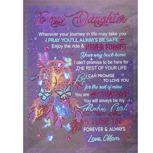 English Letter - Special Shaped Drill Diamond Painting 40*50CM